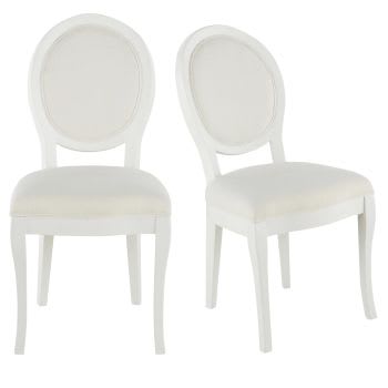 Joséphine - Weiße Stühle, Set aus 2