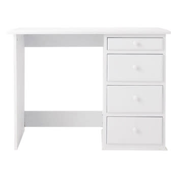 Pastel - Weißen Schreibtisch mit 4 Schublade