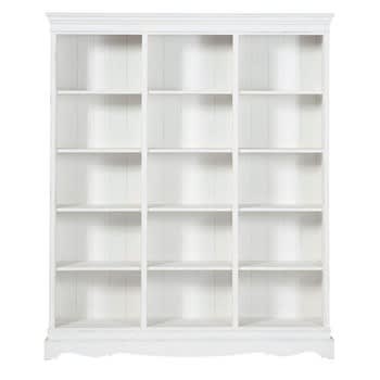 Joséphine - White Paulownia Wood Bookcase