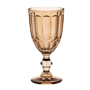 AQABA - Set van 2 - Wijnglas van getint glas, okergeel