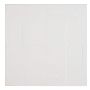 ASLAL - Witte gegraveerde wanddecoratie 121 x 121 cm