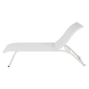 Brava Business - Witte stapelbare aluminium ligstoel voor professioneel gebruik