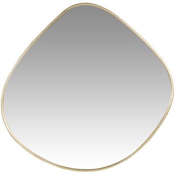 YUCA - Ovaler Spiegel aus goldfarbenem Metall, 70x68cm