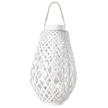 Zanzibar - White woven lantern