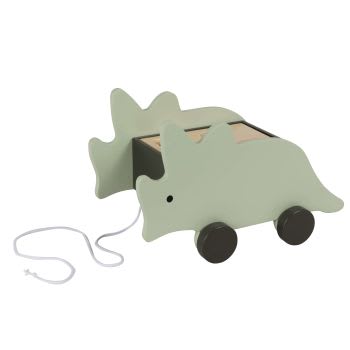 YUMA - Ziehspielzeug-Dinosaurier, artischockengrün