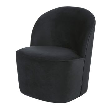 Blackhill Business - Zwarte gerecycleerd fluwelen fauteuil voor professioneel gebruik