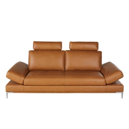 3-Sitzer Sofa mit Lederbezug, camel Geller