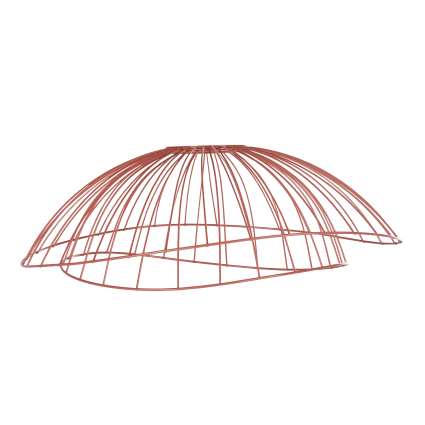 Abat-jour De Plafond Métal 32cm - Style Industriel Rétro, Couleur Bordeaux, Pour Suspension Intérieure