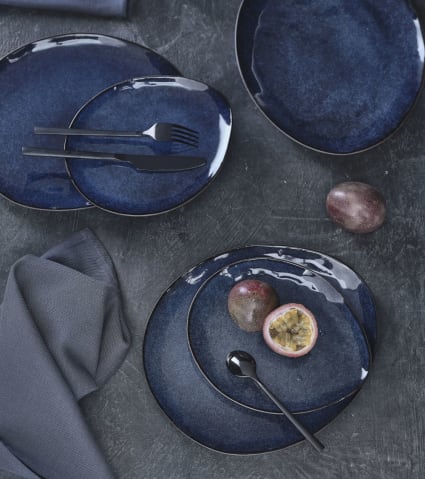 Assiette à pain Hermès en Contrepoint n°2 - Bleu | Hermès France