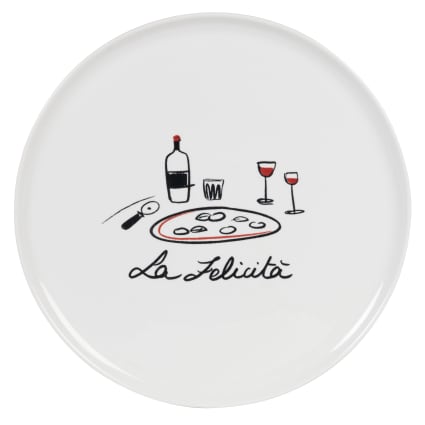 Saturnia Love Lot De 6 Assiettes à Pizza En Porcelaine 33 Cm - Service Assorti