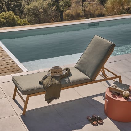 Lettino Prendisole Maisons Du Monde Hurghada Aluminium Sun Lounger