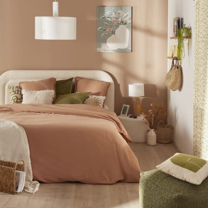 Bettwäsche aus Bio- Baumwollgaze, sandfarben, 220x240cm Maisons