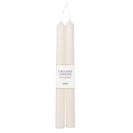 Lot De 8 Bougies Blanches à Tige - 2,2x11cm, Brûlent Jusqu'à 4h, Pour Bougeoirs Et Déco Bougies Chauffe Plat
