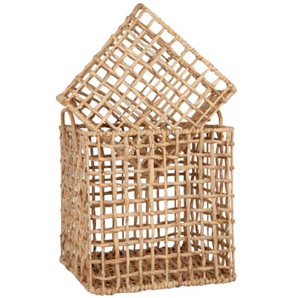 Caja De Almacenaje De Jacinto De Agua - 32 X 32 X 32/33 Cm