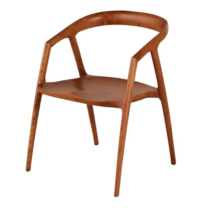 Chaise en bois de frêne foncé