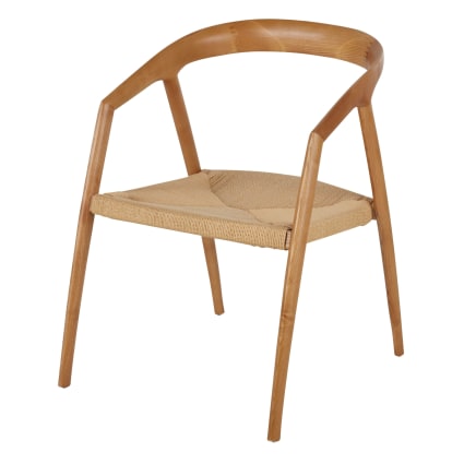 Chaise en bois de frêne moyen et papier tressé