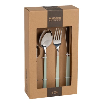 Coffret couverts (x24) en inox argenté Pragues | Maisons du Monde