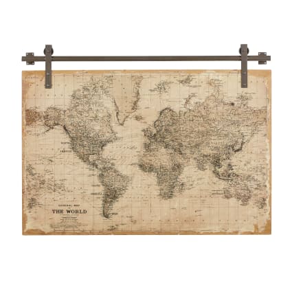 Rideau Occultant,Carte du Monde Photo Maison Moderne 3D pour Chambre À