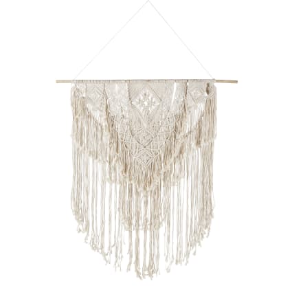 Moderno Appendiabiti Da Parete Intrecciato A Mano In Cotone Con Frange Grigio Jiwa 72872885