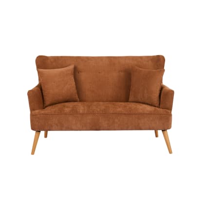 Divano posti in tessuto riciclato rosso mattone Leon Maisons