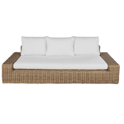 Divano da giardino a 3/4 posti in finta resina riciclata