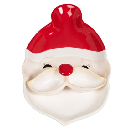 Fuente de Papá Noel de gres blanco y rojo Maisons du Monde