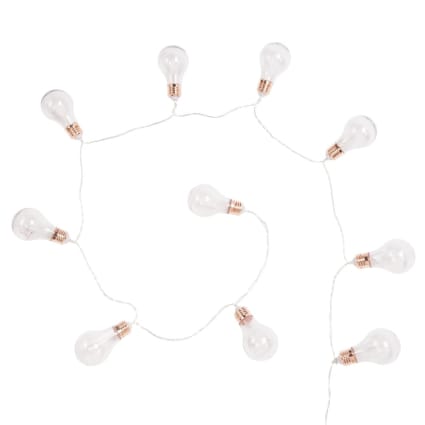 Guirlande Lumineuse LED 10 M – Blanc Froid, Piles 3AA, PVC/cuivre, Pour Déco Intérieur/extérieur, Fêtes