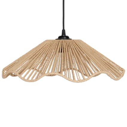 Hngelampe aus beigefarbenem und schwarzem geflochten Papier, D40cm Hermosa  | Maisons du Monde