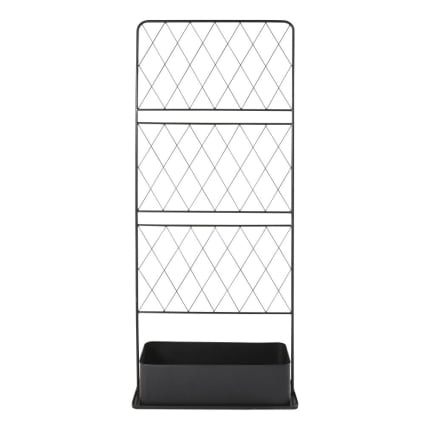 TPHUC Lot De 2 Jardinières à Suspendre En Métal Noir De 61 Cm Avec Doublure En Coco Pour Balcon, Porche, Clôture, Terrasse, Pour Maison, Bureau Et Hôtel (noir – 2 Pièces/ensemble