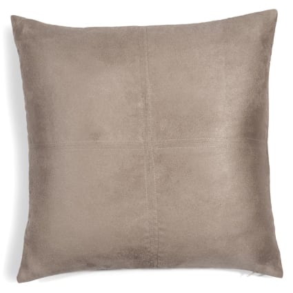 Kissen aus Wildlederoptik, greige, 60x60cm Swedine