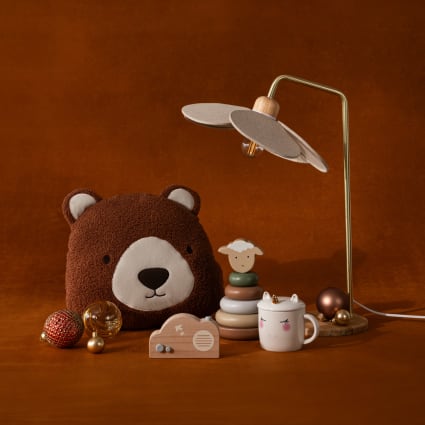 Kissen mit Bärenmotiv, 30x30cm Ours Maisons du Monde