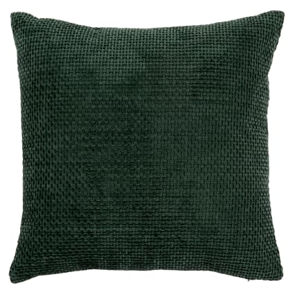 Kissenbezug mit Chenille-Bezug, dunkelgrün 40x40cm Gillian
