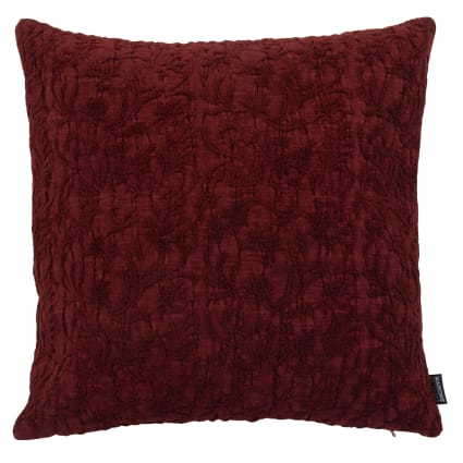 Housse de coussin Chenille art Déco Polyester, coton, viscose et autre - 40x40 cm - Bleu Moyen