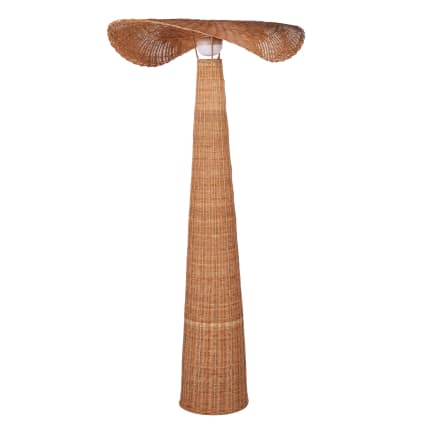 Lampada Da Terra Wireless In Rattan, Ricaricabile 5200mAh, Con 3 Temperature Di Colore E Altezza Regolabile – Vintage, Senza Fili, Per Soggiorno E Camera