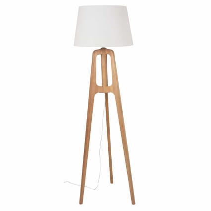 Lampadaire Trépied Beliani HUNTER - Design Moderne Minimaliste, Abat-jour Papier Blanc, 138 Cm, Neuf
