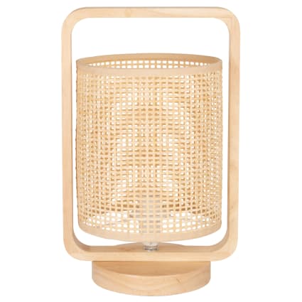 Lampe aus Gummibaumholz und Bambus Griffin | Maisons du Monde