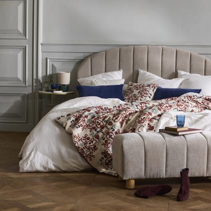 Sweiko Letto imbottito baule idraulico 180 x 200 cm, telaio letto in legno a doghe in lino, letto con struttura in metallo e rete a doghe, grigio