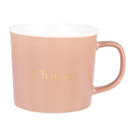 Enesco 6004629 Pusheen by Our Name is Mud Ensemble bol et baguettes en grès Rose 532,3 ml