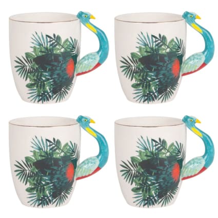 Tasse En Porcelaine Animaux Marins Sur Coraux, 40 Cl (hauteur 10,5 Cm), Motif Original, Cadeau Déco Table