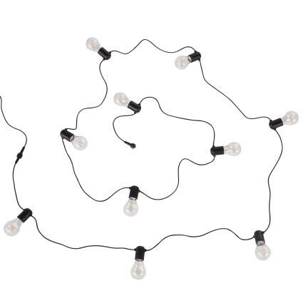 Outdoor-LED-Girlande mit 10 Glühbirnen L101 Orellana