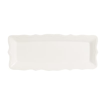 Plat à Cake Ou à Bûche Vintage Années 1920-1949, Céramique Beige Motifs Floraux, Avec Son Couteau