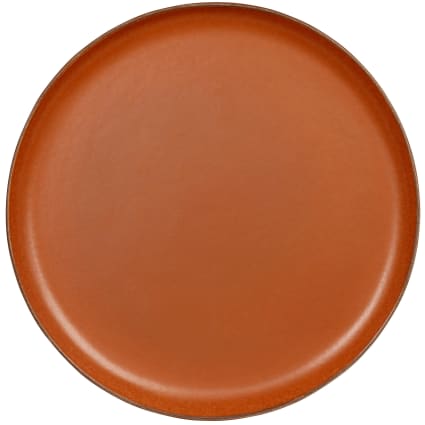 Plato llano de cerámica marrón