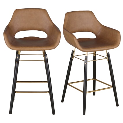 Poltrone per isola centrale color marrone 68 cm (x2) Baseball