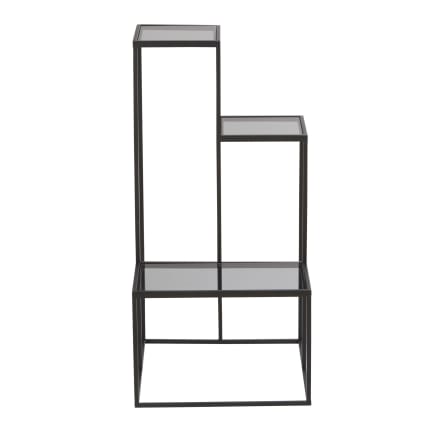 Portapiante A 3 Livelli LIFA LIVING In Metallo Nero | Supporto Per Vasi Pieghevole, Diametro 21 Cm, Design Industriale - 2