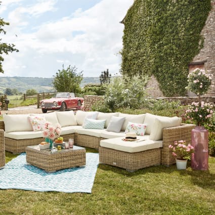 Giardino Pouf Prendisole Pouf Da Giardino In Resina Intrecciata