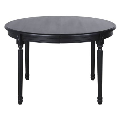 Runder, verstellbarer Esstisch, schwarz, 6/8 Personen, L120/200cm Louis