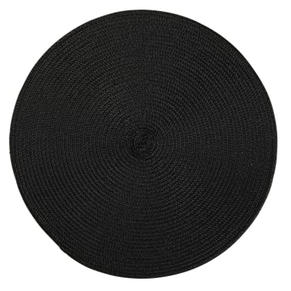 Rundes Tischset, schwarz D38cm Ulliel
