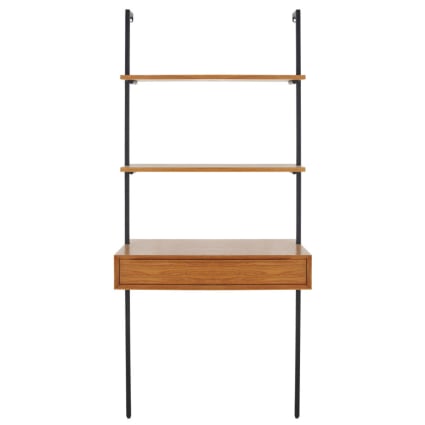 Schreibtisch-Wandregal im Vintage-Stil mit 1 Schublade Portobello