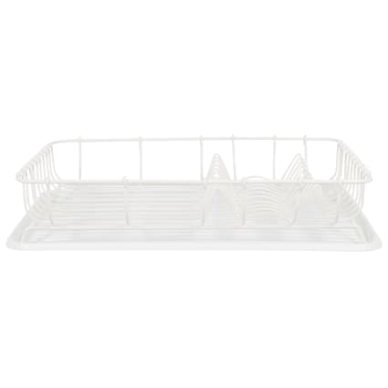 Scolapiatti In Plastica Bianco 14x14,7cm - Porta Ciotole E Piatti Per Cucina, Salvaspazio - 4