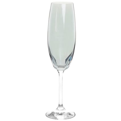 Sektflöte aus irisierendem Glas, blau